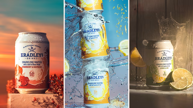 mixed sparkling water cans